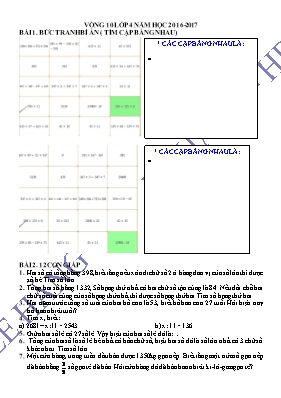 Đề thi Violympic môn Toán lớp 4 vòng 10 - Năm học 2016-2017